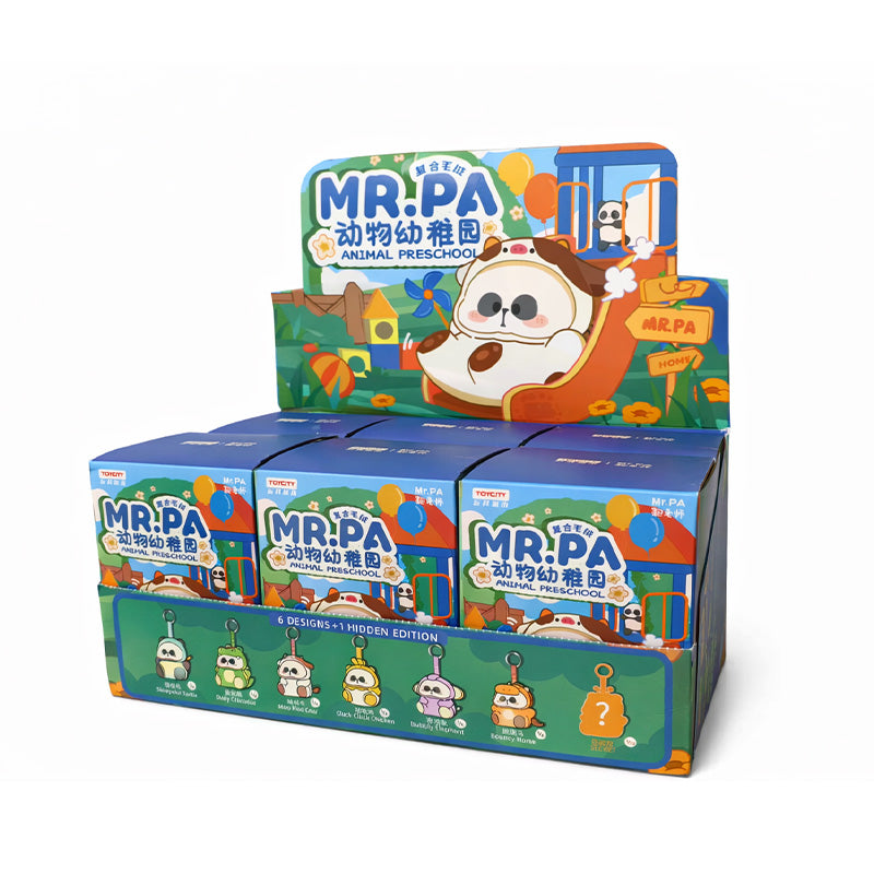 Mr Pa Animal Preschool Vinyl Plush Bag Charm Keychain Blind Box