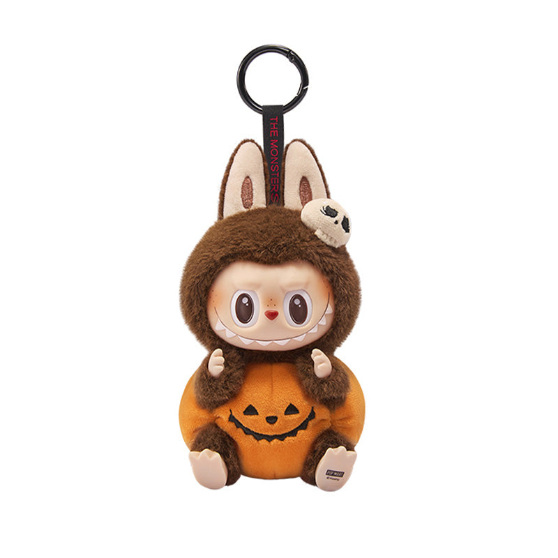 POP MART Labubu Happy Halloween Party Series-Sitting Pumpkin Vinyl Plush Pendant