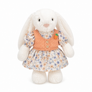 Peach Floral Bunny Outfit for 31cm Jellycat Bashful Bunny | Dress Set