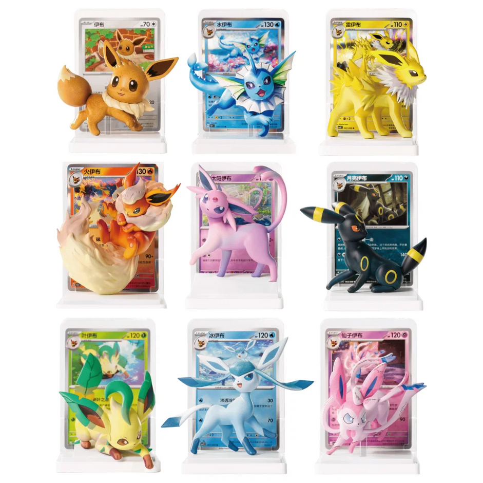 Pokémon TCG – Simplified Chinese Pokemon Dream Painting Eevee & Evolutions Figurine Set Blind Box