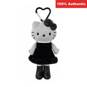Hello Kitty Monochrome Black Angel Long Leg Keychain - Grey