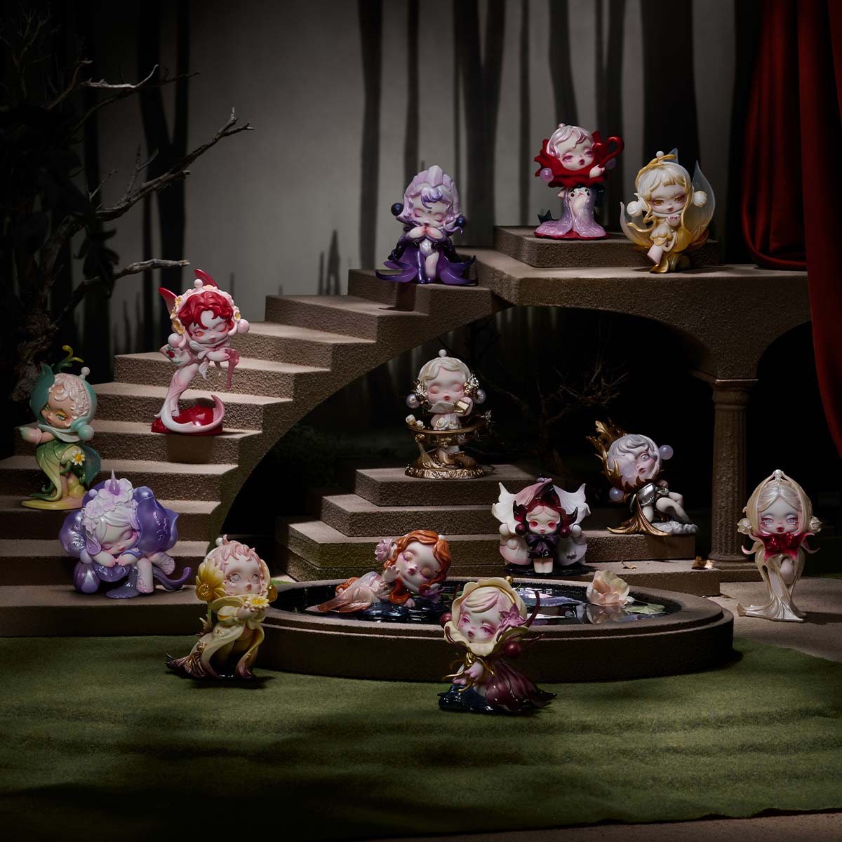 SKULLPANDA Petals in Four Acts Series Figures