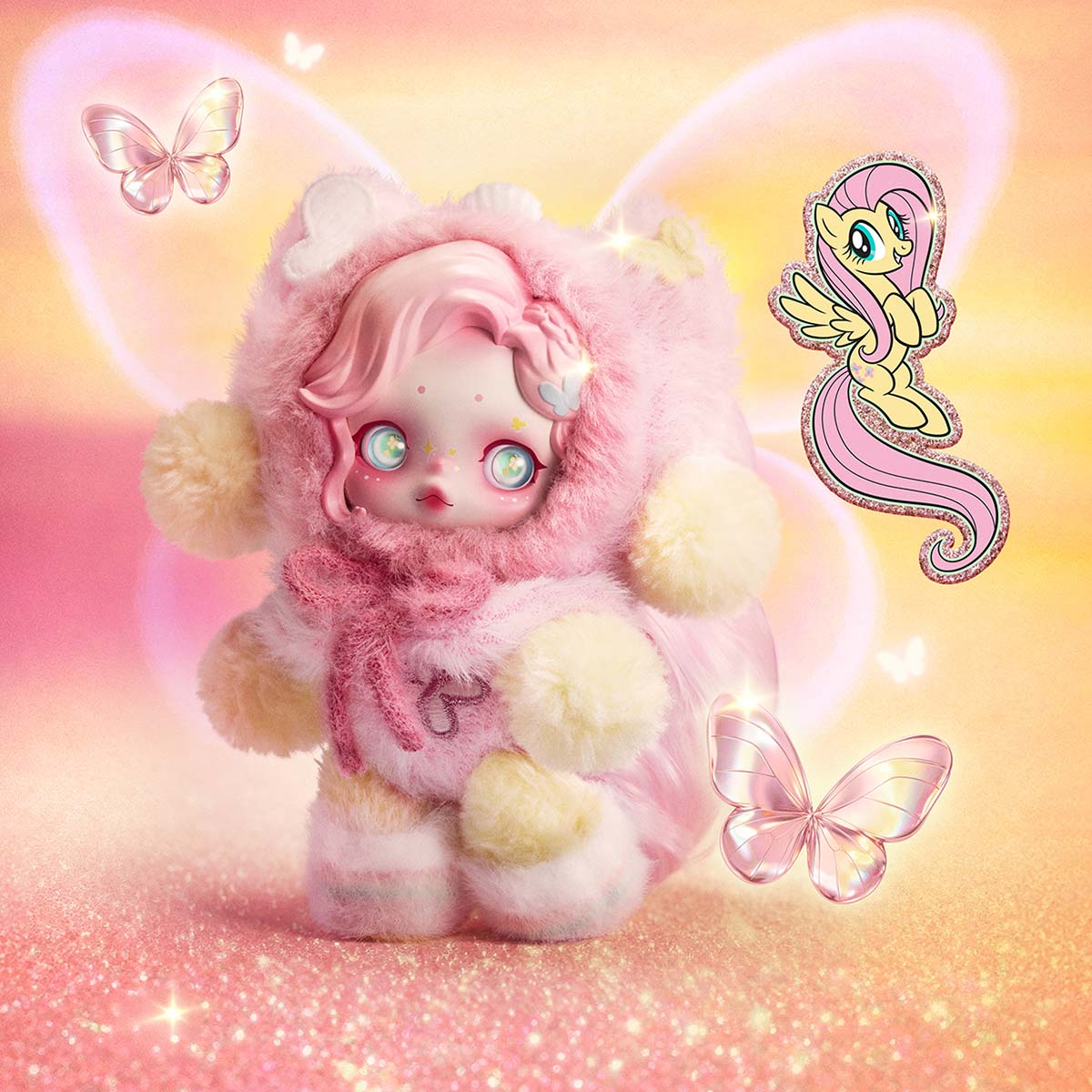SKULLPANDA × My Little Pony Series Plush Doll Pendant