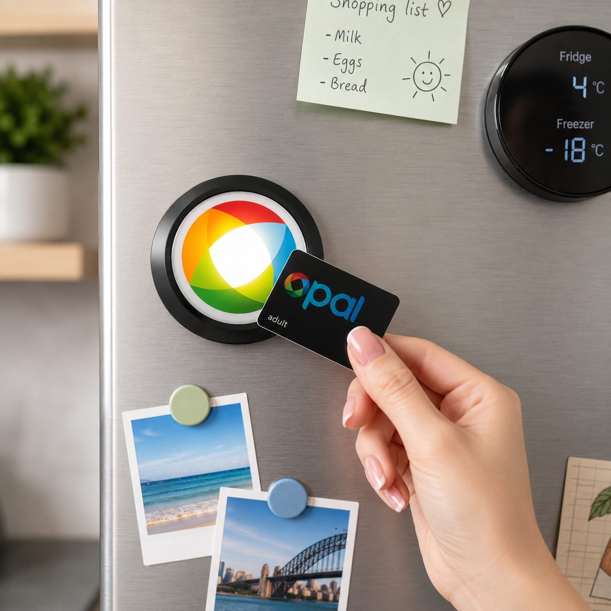 Sydney Opal Card Tap-On Fridge Magnet with Light | Australian Train Souvenir