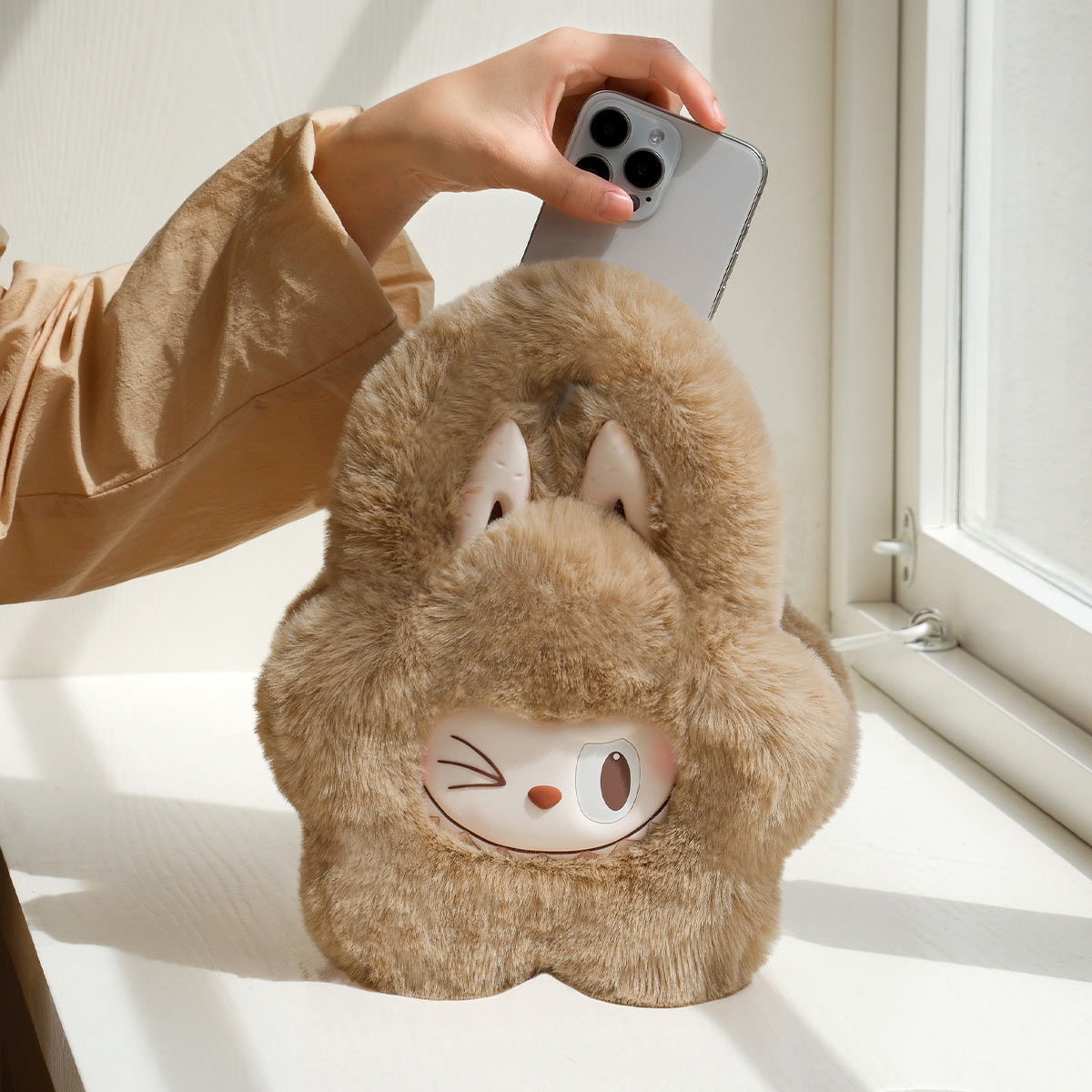 POPMART THE MONSTERS Classic Series-Plush Flower Bag Brown
