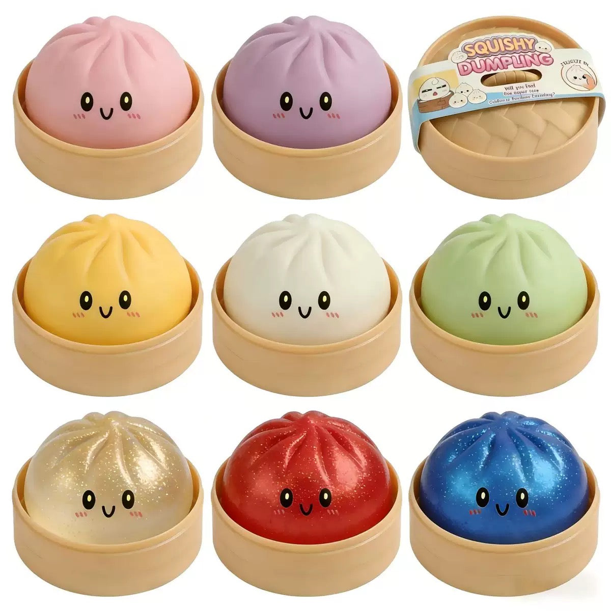 The Viral Mystery Dumplings Buns Squishy Squeeze Stress Relief Toy with Box