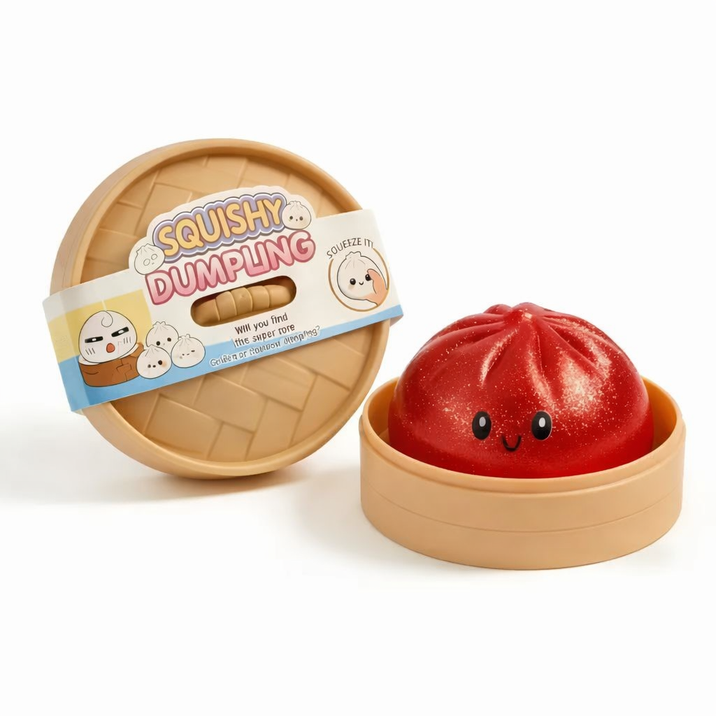 The Viral Mystery Dumplings Sensory Squishy Stress Relief Toy with Box Blind Box