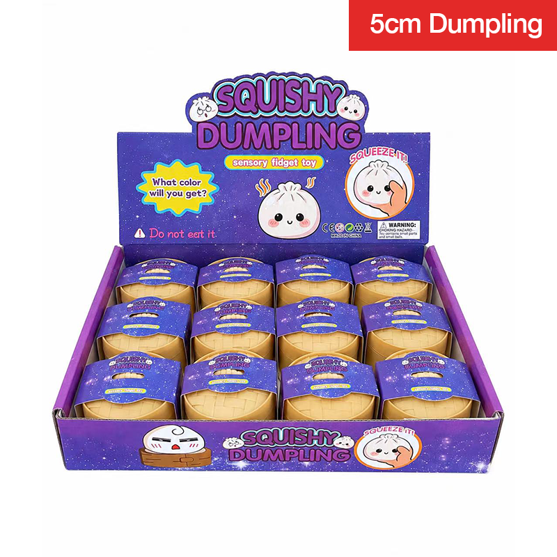 The Viral Dumpling Squishy Stress Relief Toy with Box Blind Box (5cm)