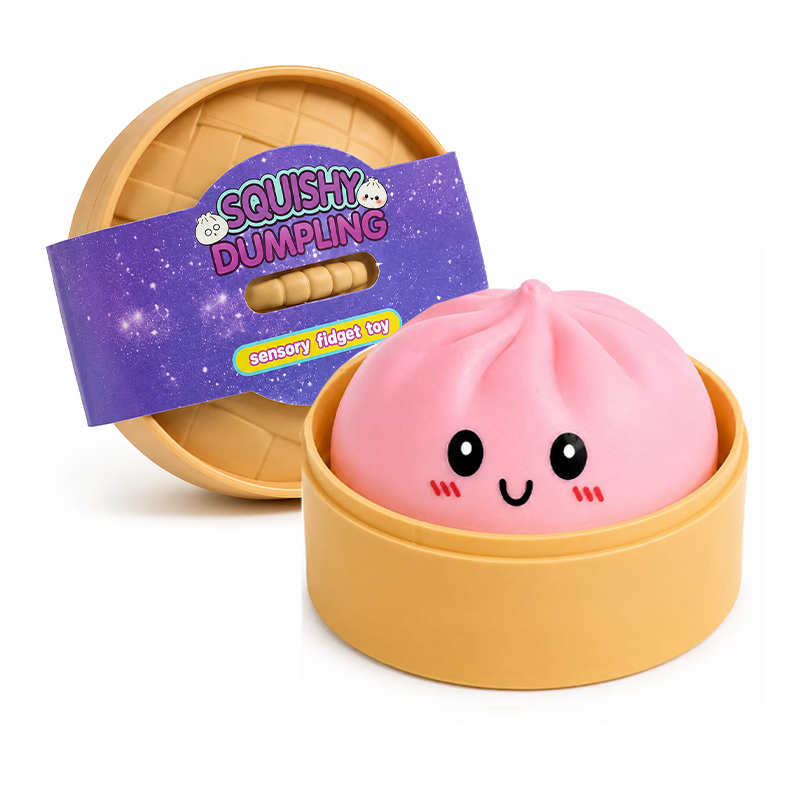 The Viral Dumpling Squishy Stress Relief Toy with Box Blind Box (5cm)