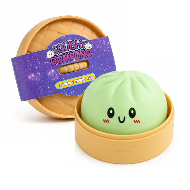 The Viral Dumpling Squishy Stress Relief Toy with Box Blind Box (5cm)