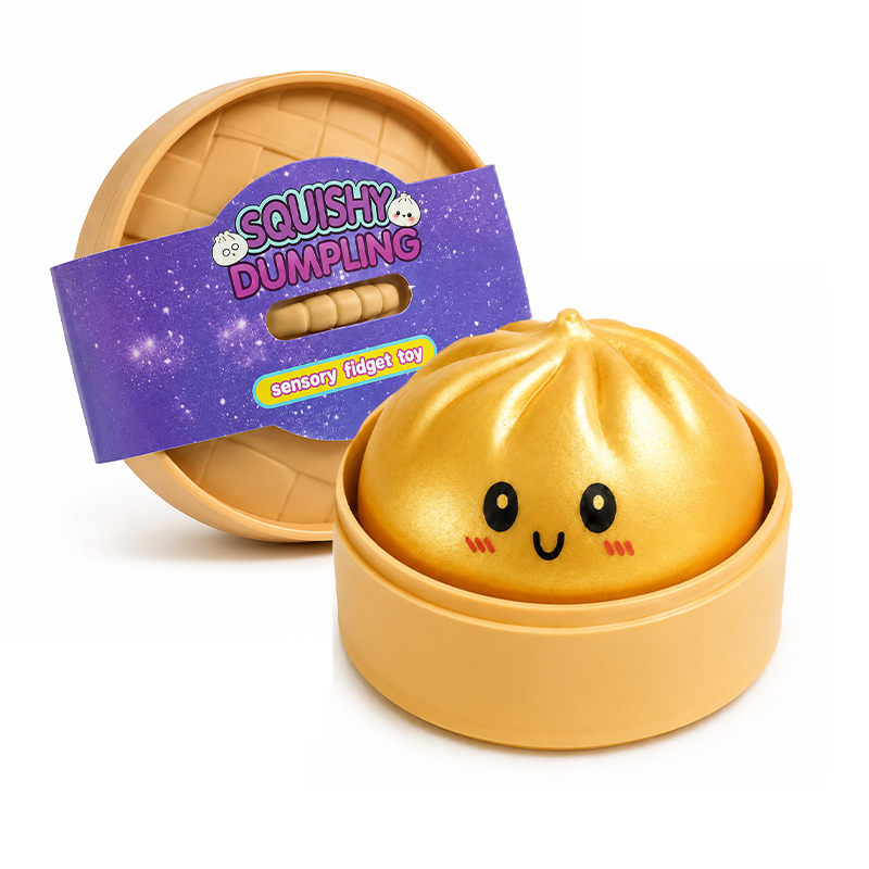 The Viral Dumpling Squishy Stress Relief Toy with Box Blind Box (5cm)