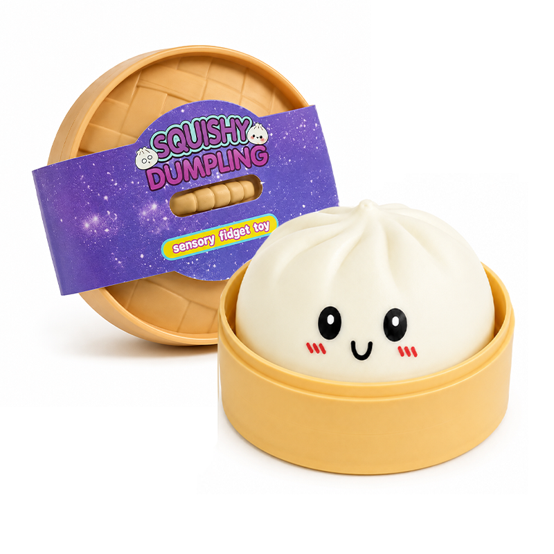 The Viral Dumpling Squishy Stress Relief Toy with Box Blind Box (5cm)