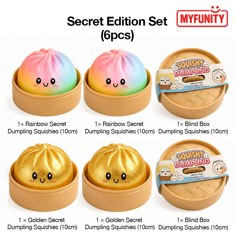 The Viral Dumplings Squishy Stress Relief Toy with Box - Secret Edition (6pcs)