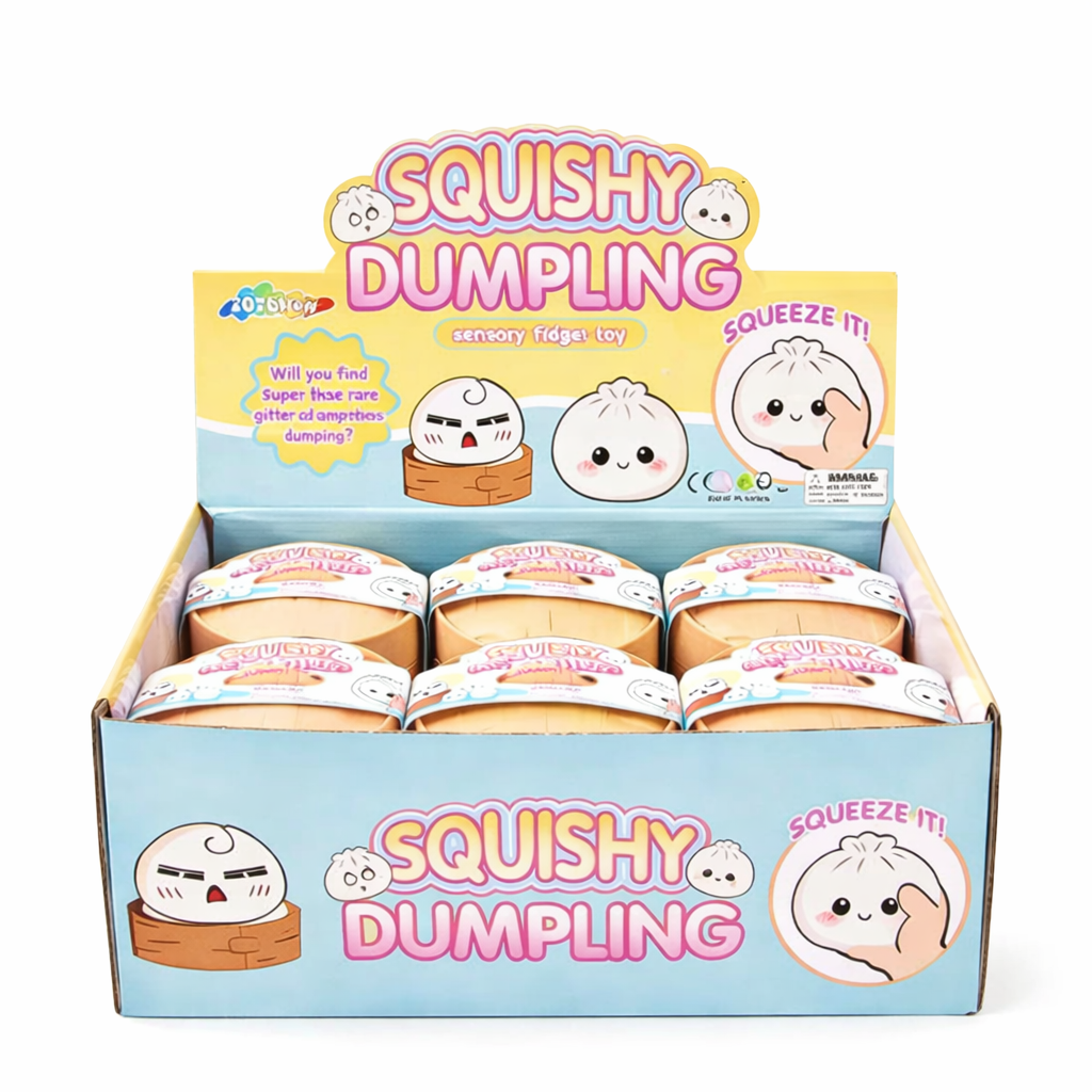 The Viral Dumpling Sensory Squishy Stress Relief Toy with Box Blind Box (10cm)