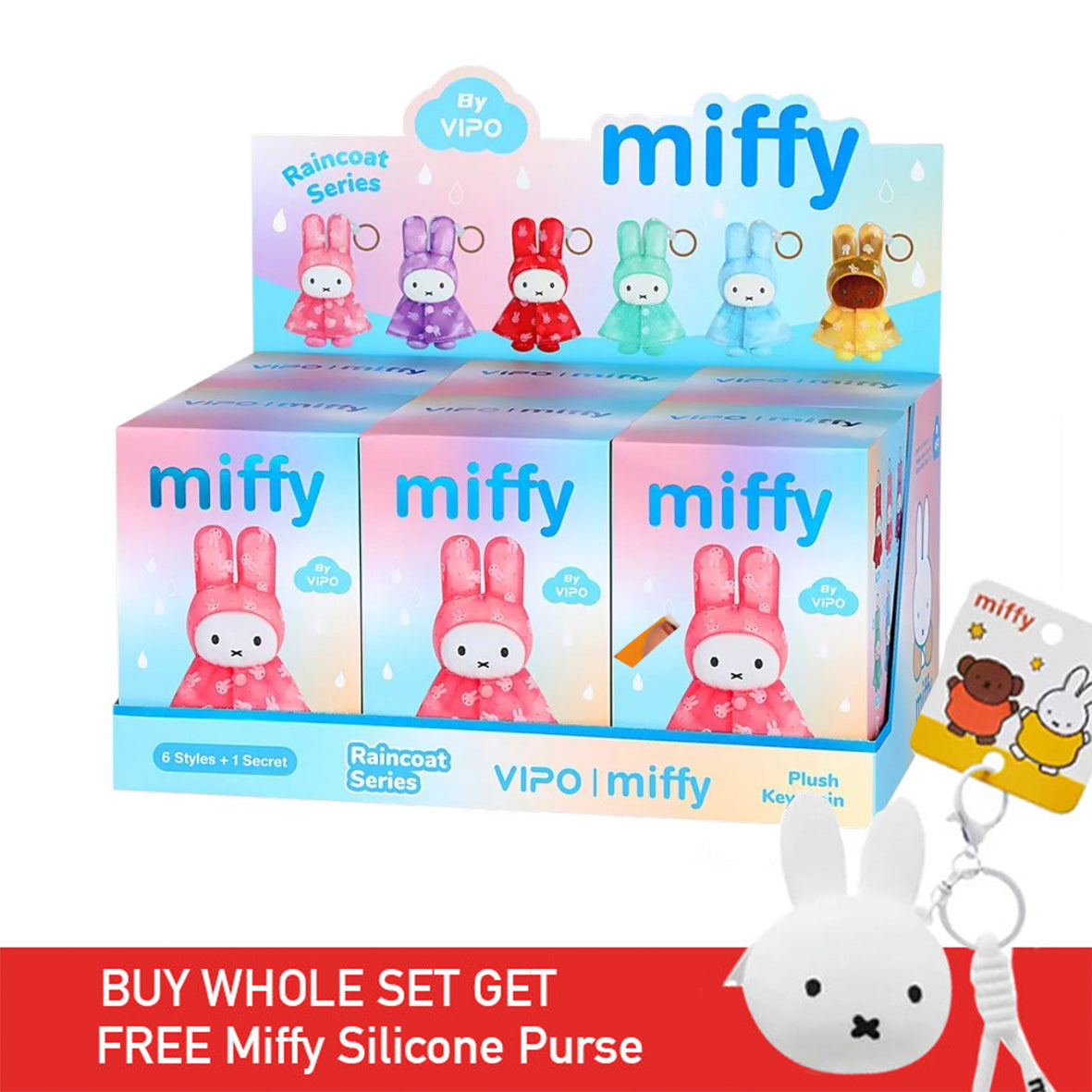 VIPO x Miffy Raincoat Keychain Blind Box – Pre-order | Estimated Delivery Mid-September