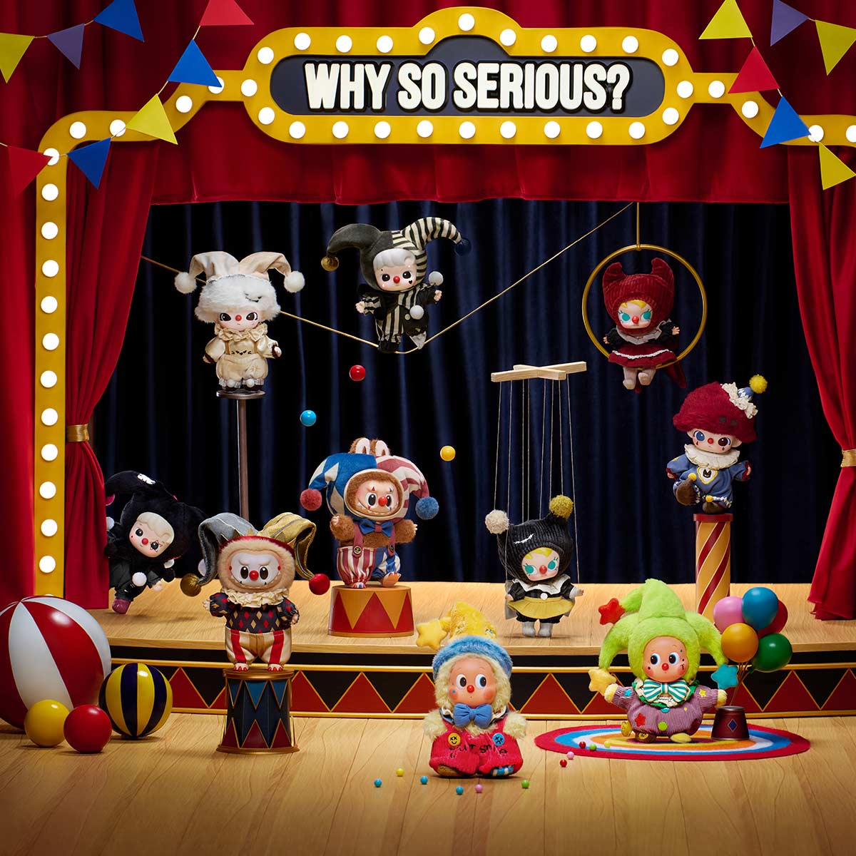 POPMART WHY SO SERIOUS Series-Vinyl Plush Pendant Blind Box (Pre-order 1-2 weeks arrive)