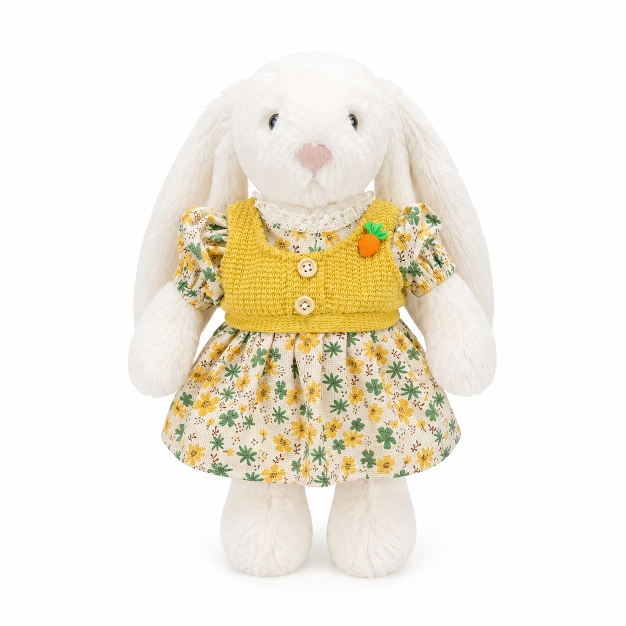 Yellow Floral Bunny Outfit for 31cm Jellycat Bashful Bunny | Dress Set