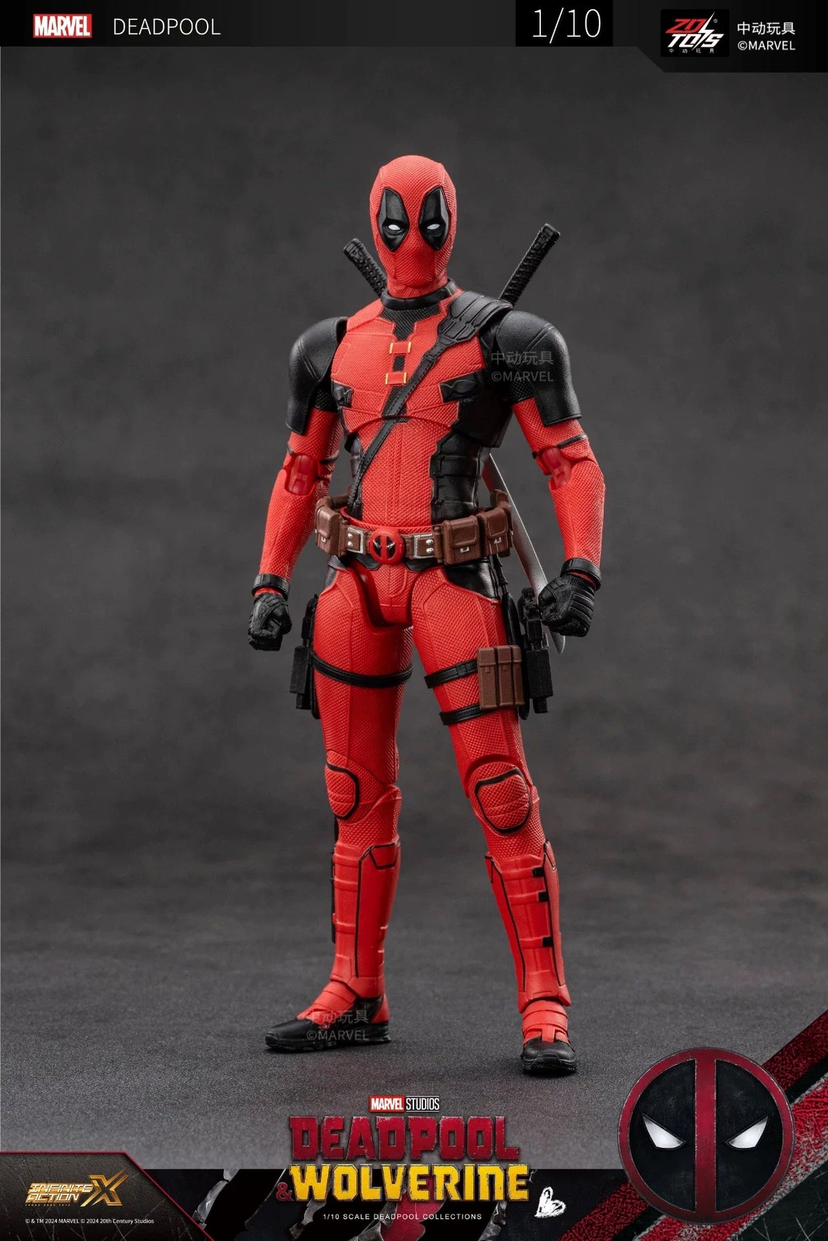 Unity Deadpool ZD Toys Marvel Deadpool & Wolverine Deadpool 1/10 Action Figure – MYFUNITY