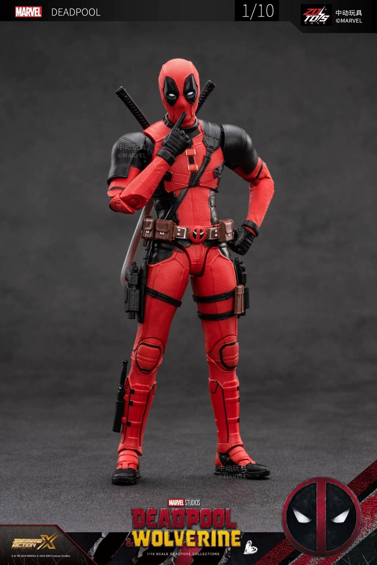 Unity Deadpool ZD Toys Marvel Deadpool & Wolverine Deadpool 1/10 Action Figure – MYFUNITY