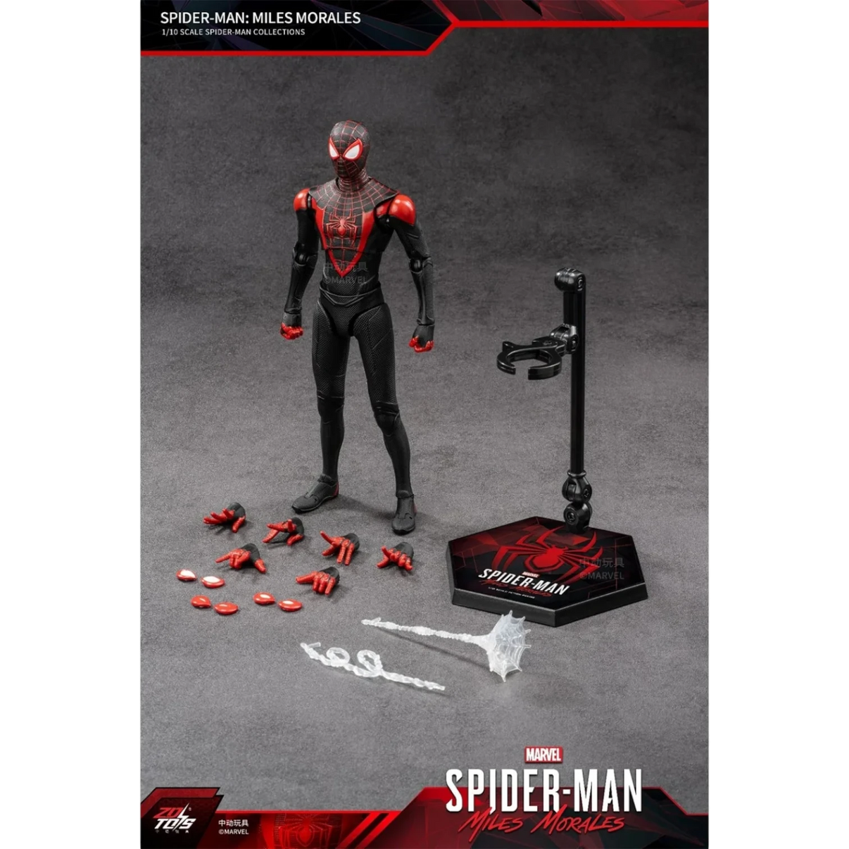 ZD Toys Spiderman Miles Morales Action Figure 1/10 Action Figure
