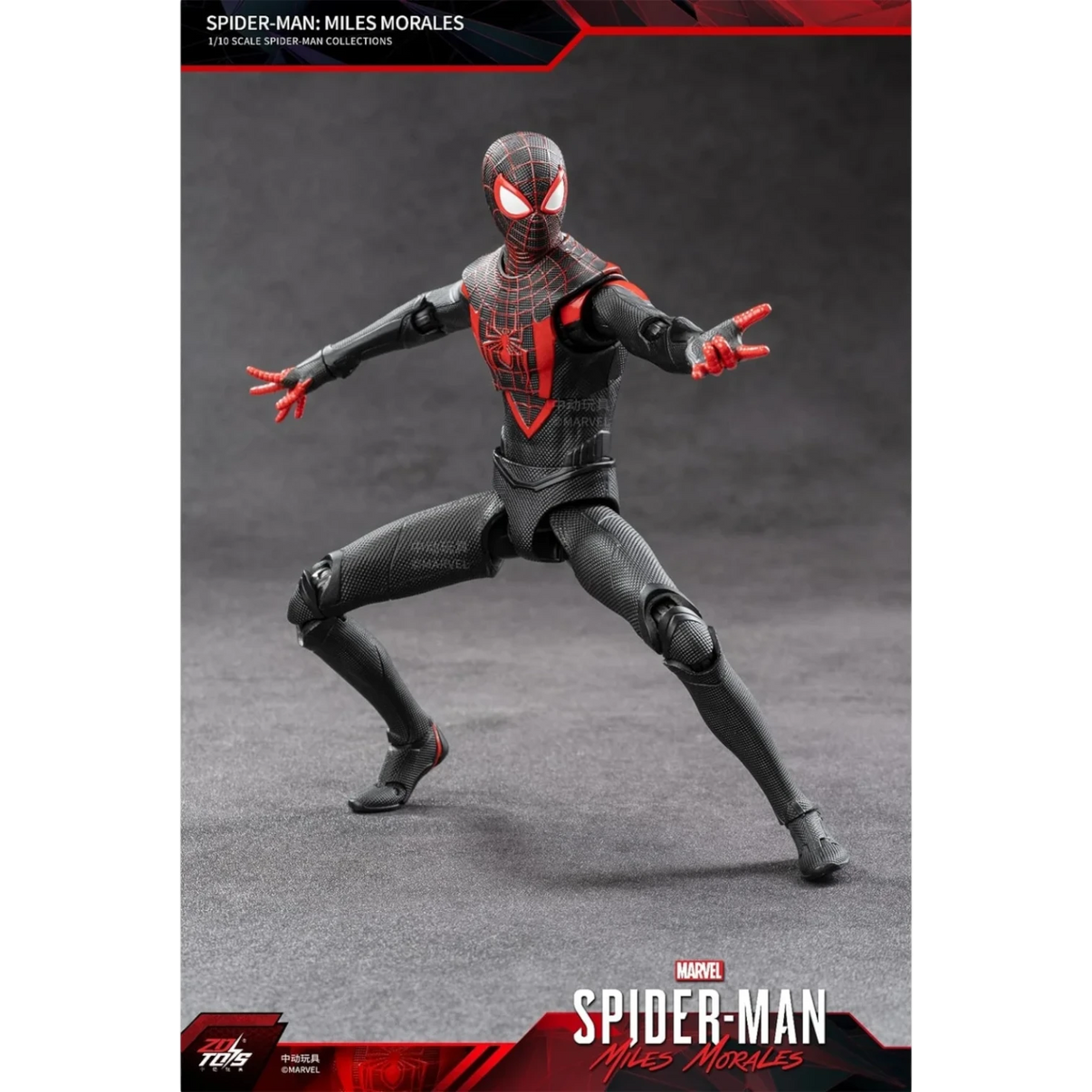 ZD Toys Spiderman Miles Morales Action Figure 1/10 Action Figure