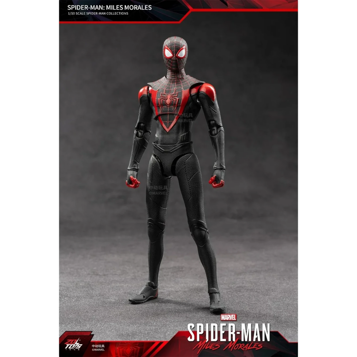 ZD Toys Spiderman Miles Morales Action Figure 1/10 Action Figure