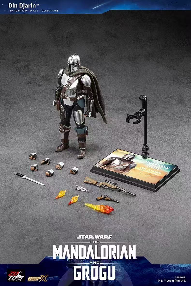 ZD Toys 1/10 The Mandalorian And Grogu Star Wars Action Figure