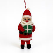 Christmas Bag Charm Tree Decorations - Santa Claus holding gifts