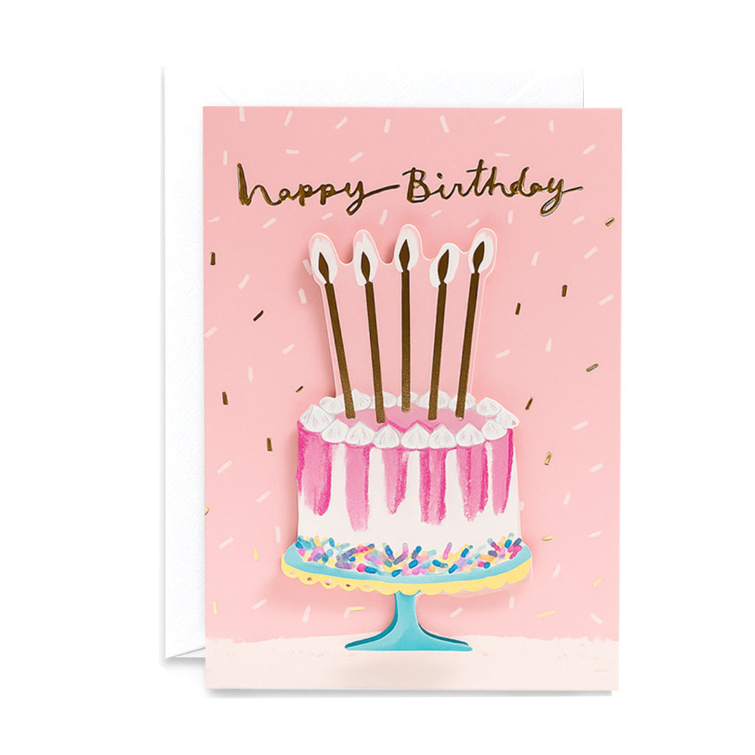 3D Birthday Cake Greeting Card