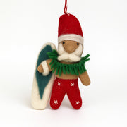 Christmas Bag Charm Tree Decorations -Surfing Santa Claus