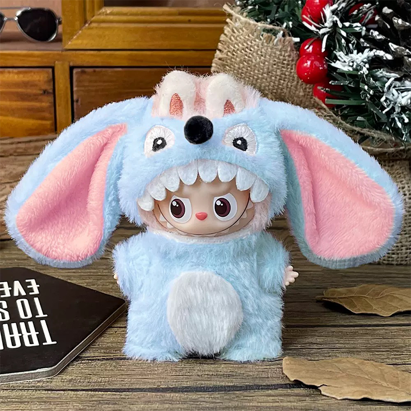 Labubu Pin for Love (mini) Outfit - Blue Cute Fluffy Outfit