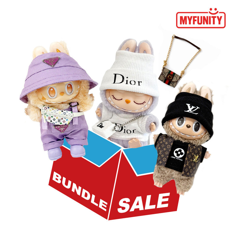 Labubu Outfit Lucky Bag (3 Outfits + 3 Bags)