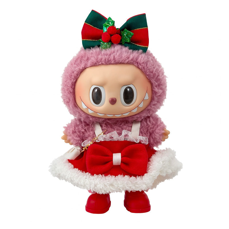 Toy Outfit - Bow + red dress + red shoes + white bag