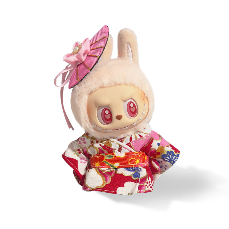 Labubu Outfit - Japanese Style Pink Kimono