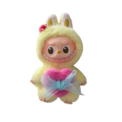 Mini Labubu Pin for Love Little Crown + Little Heart Outfit