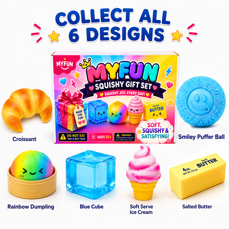 6 PCS MYFUN Squishy Gift Set Sensory Stress Relief Toy ｜ AU STOCK