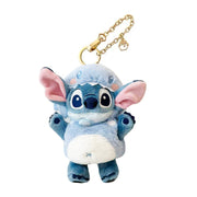 Authentic Stitch with Blue Shark Plush Doll Keyrings