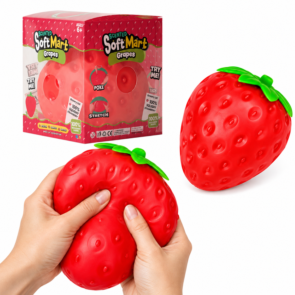 Giant Squishy Strawberry AU STOCK